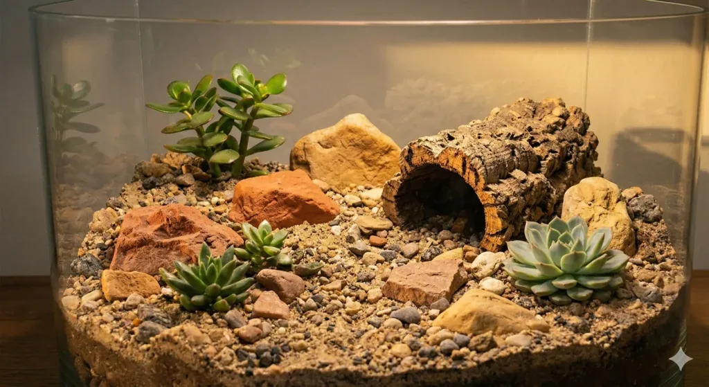 arid terrarium setup