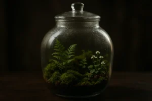 Closed Terrarium Plant Ecosystem