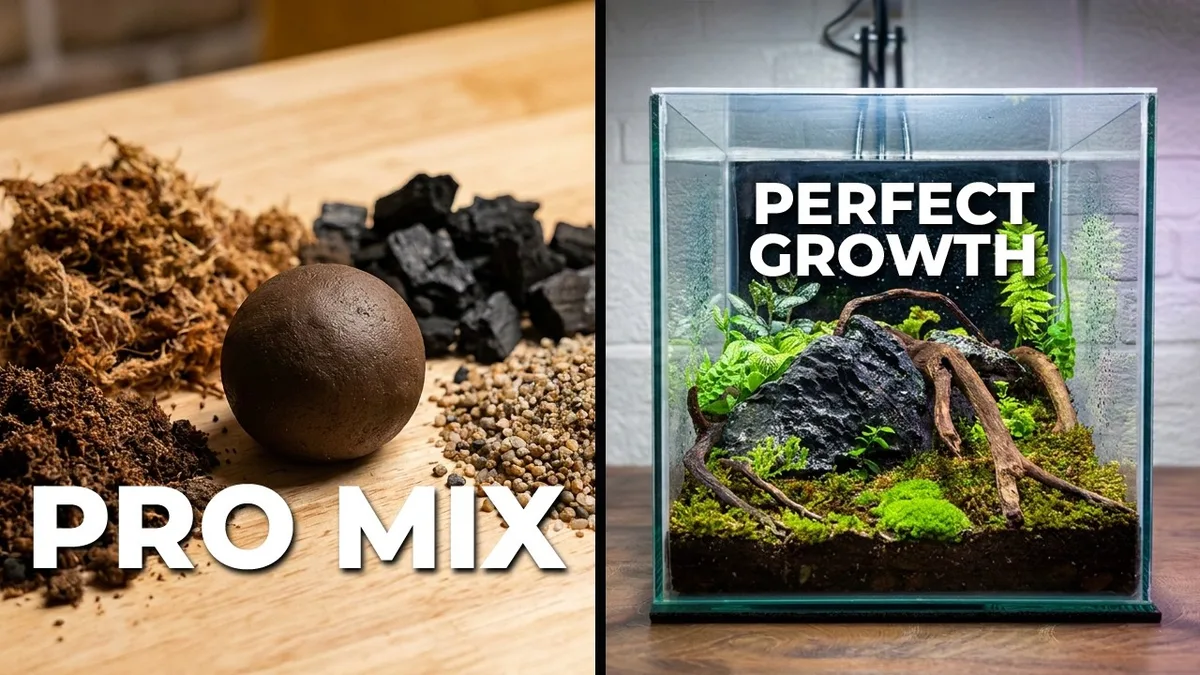 healthy terrarium layered substrate cross-section diagram