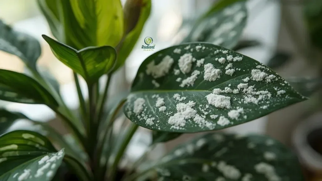 White bleached spots on terrarium leaves
